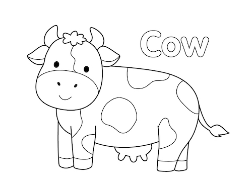 show cow coloring pages