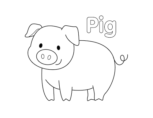 piggy coloring page