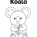 Zoo Animal - Koala Coloring Page