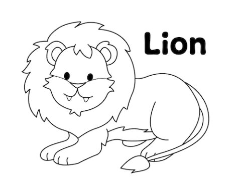 Lion Coloring Page - Little Bee Family