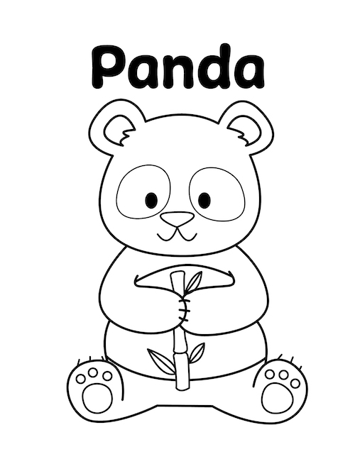 Zoo Animal Coloring Page - Panda