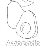 avocado coloring page
