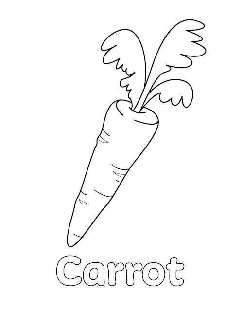 carrot coloring page