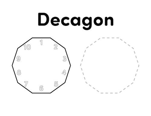 decagon coloring page