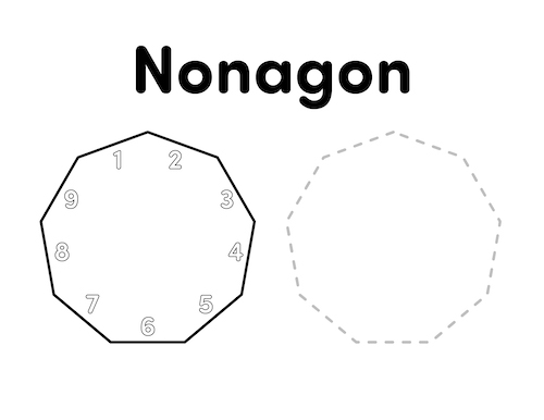 nonagon coloring page