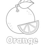 orange coloring page