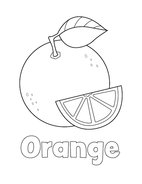 orange coloring page