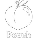 peach coloring page
