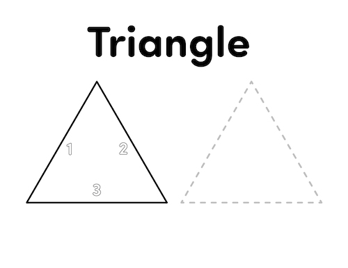 triangle coloring page