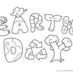 Earth Day Coloring Page - LittleBeeFamily