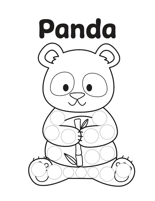 Panda Dot Marker Printable