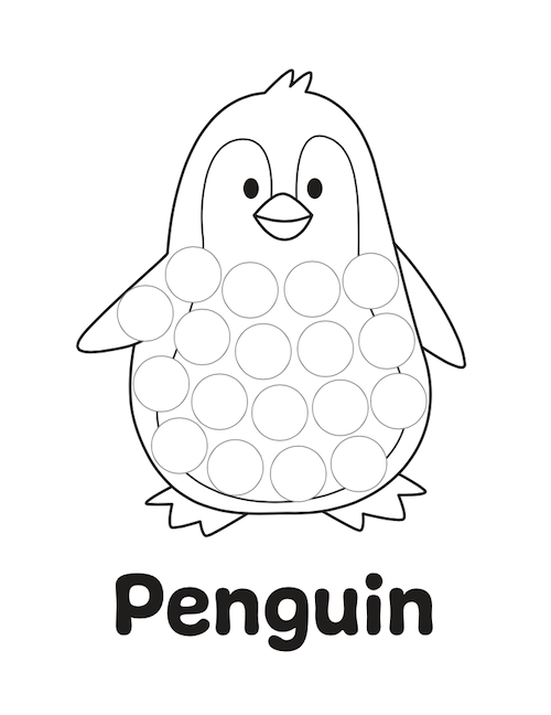 Penguin Dot Marker Printable