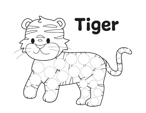 Tiger Dot Marker Printable