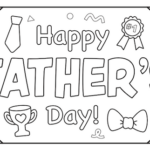 Happy Father's Day Coloring Card