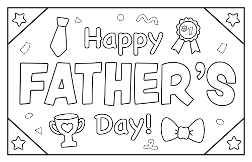 Happy Father’s Day Coloring Card