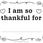 I Am Thankful Coloring Page